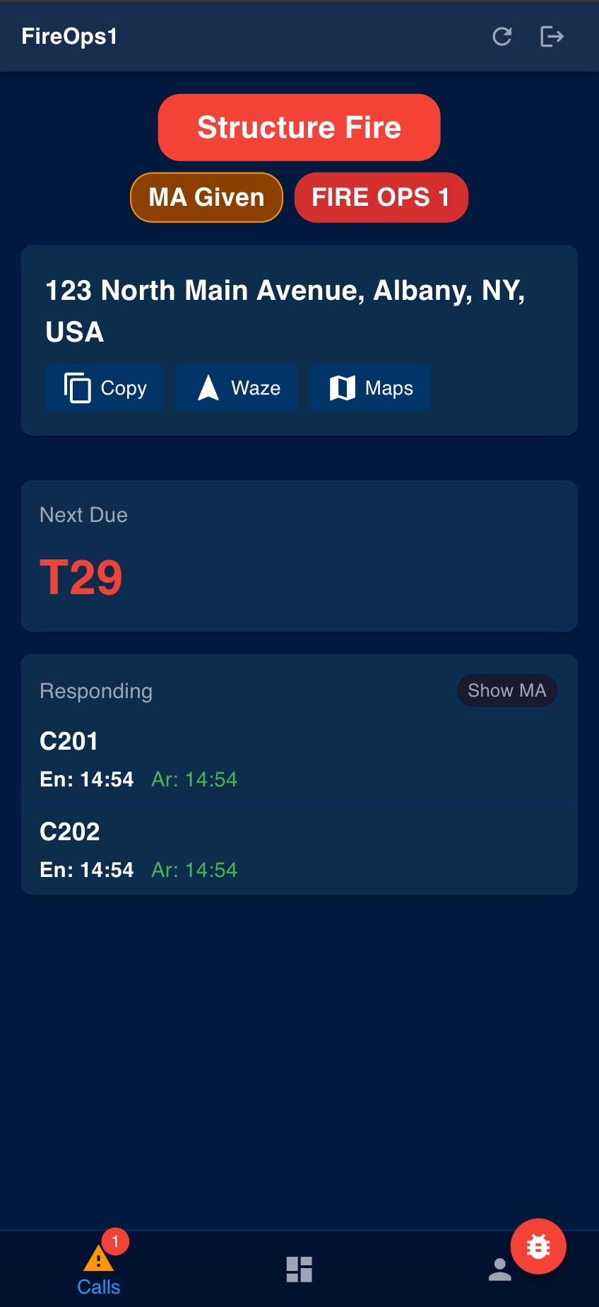 Mobile response board view